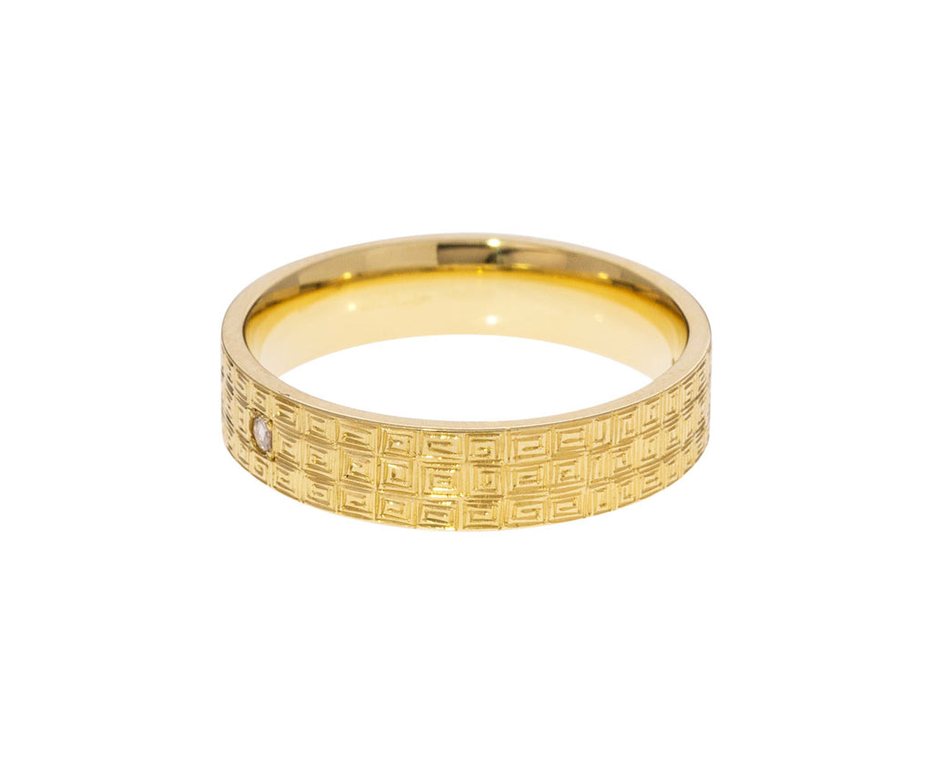 Eos Engraved Diamond Men's Band - TWISTonline 