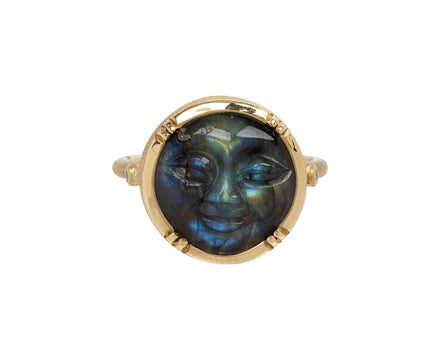 Brooke Gregson Carved Full Moon Labradorite Ring