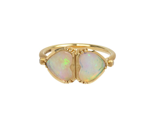 Brooke Gregson Double Heart Australian Opal Ring
