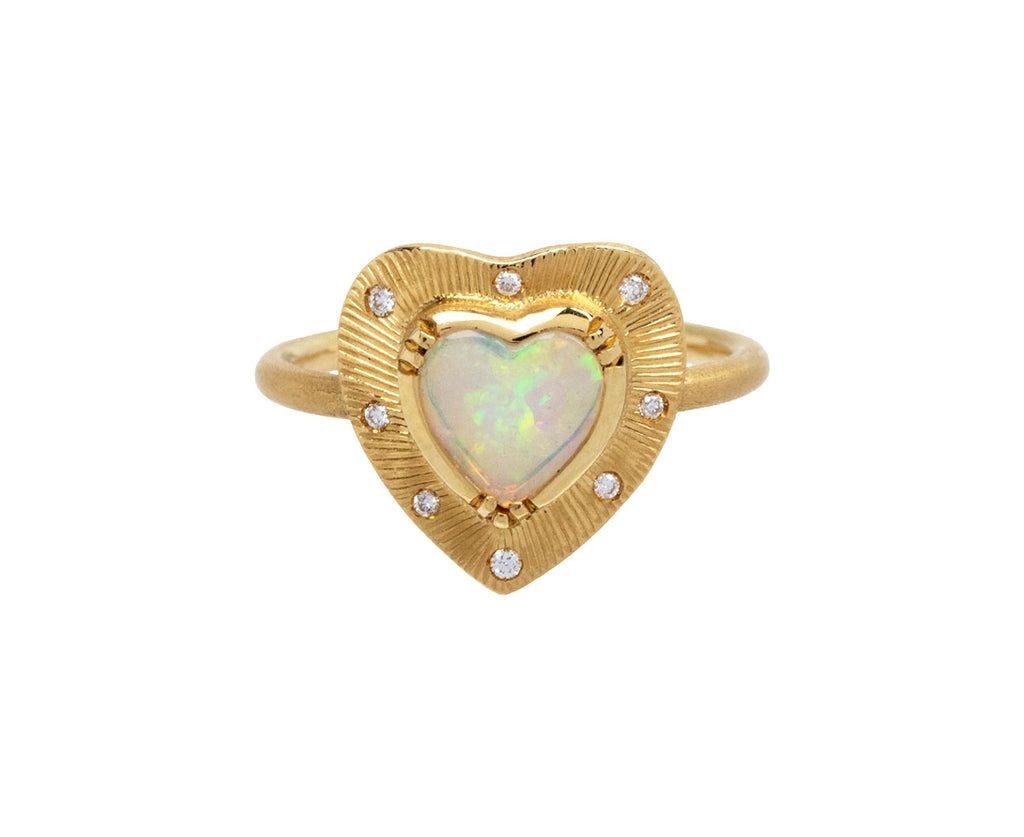 Brooke Gregson Opal Engraved Heart Ring