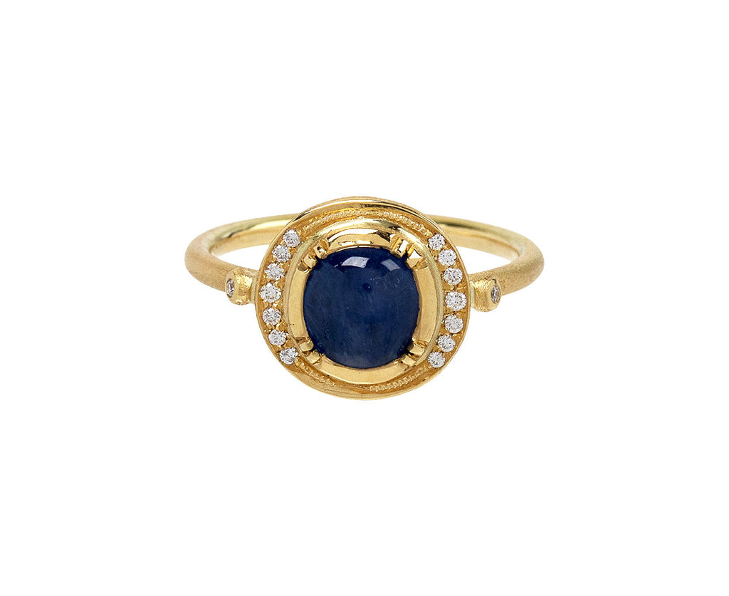 Brooke Gregson Blue Sapphire Orbit Halo Ring
