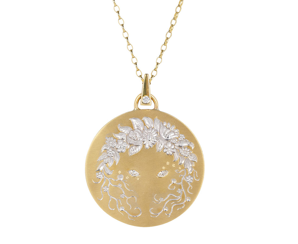 Large Gold Scissor Pendant Necklace
