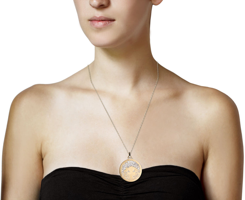 Large Gold Scissor Pendant Necklace