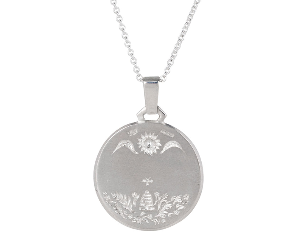 Silver Medium Queen Bee Pendant Necklace