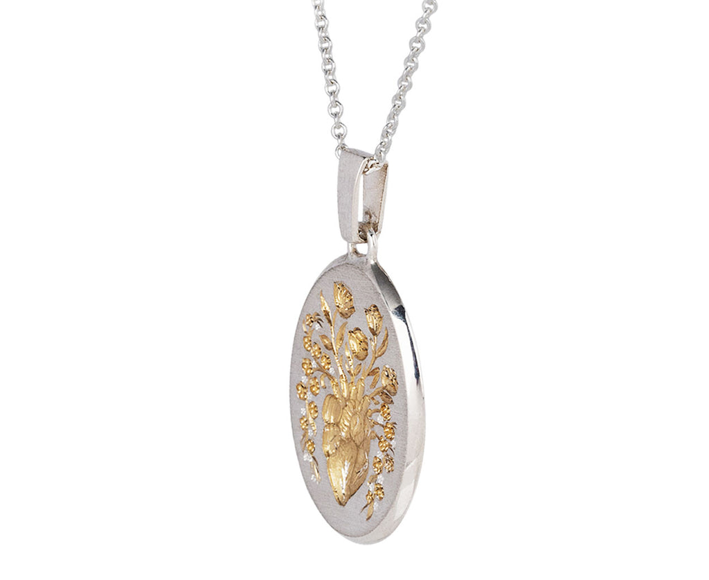 Medium Silver Heart Pendant Necklace