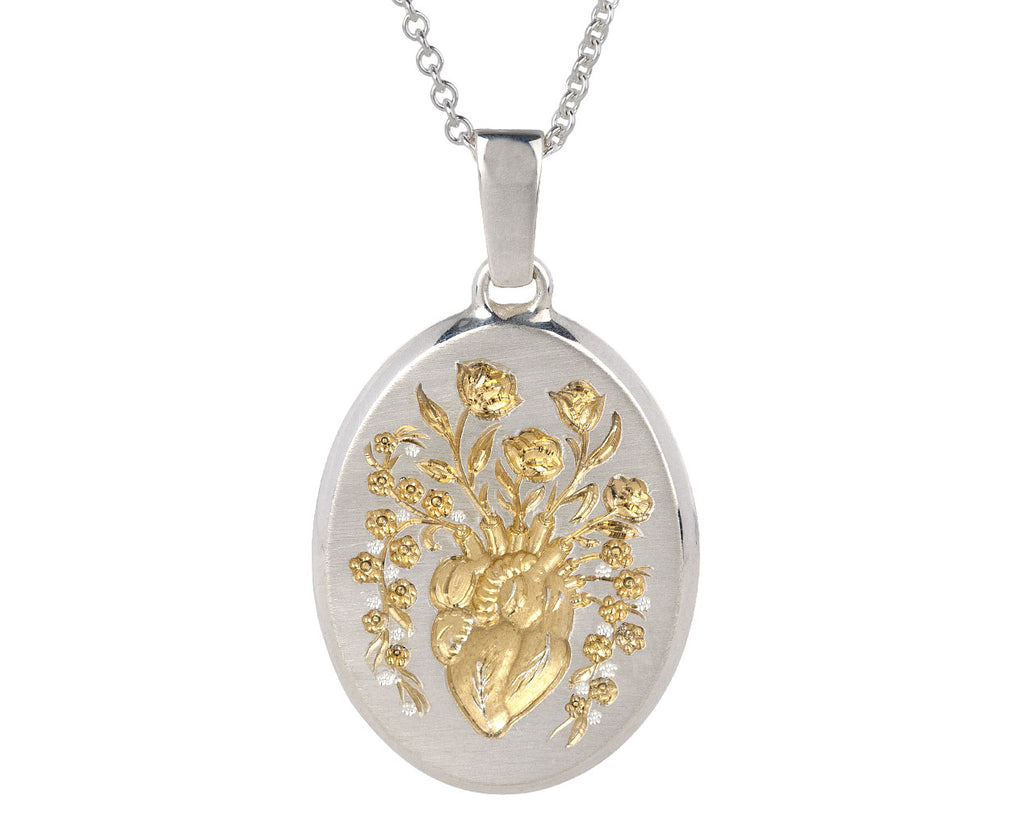 Medium Silver Heart Pendant Necklace
