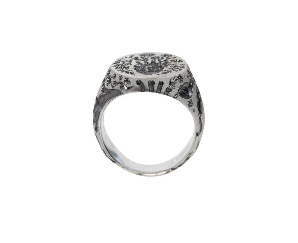 Castro Smith Silver Chunky Heart Ring Top