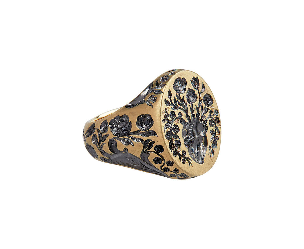 Castro Smith Heavyweight Golden Heart Ring Other Side View