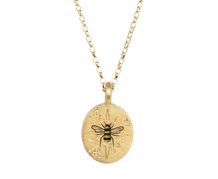 The Sun and Bee Pendant Necklace
