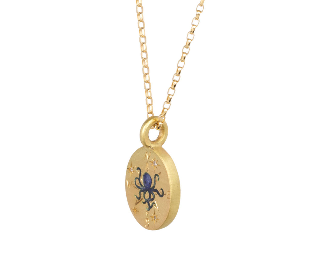 The Octopus and Compass Pendant Necklace