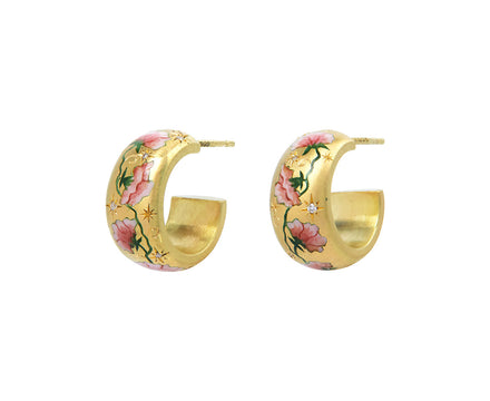 Cece Jewelry Sweet Pea Hoop Earrings