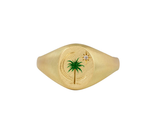 The Palm and Moon Signet Ring