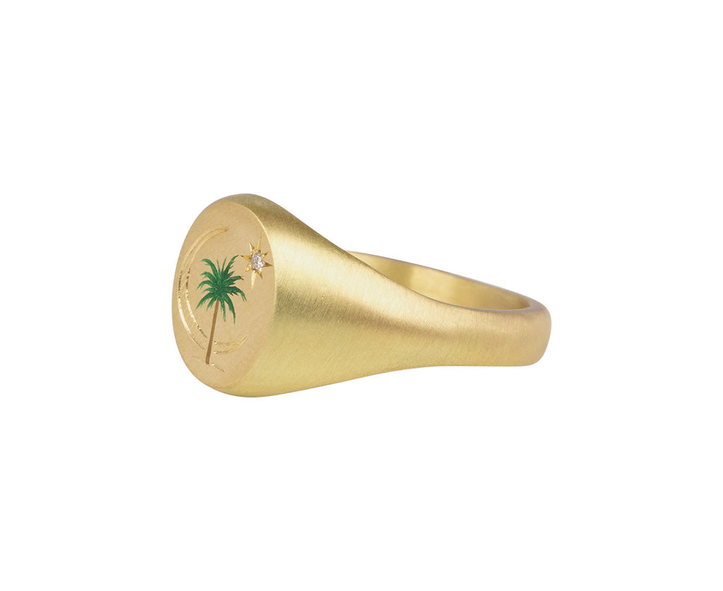 The Palm and Moon Signet Ring
