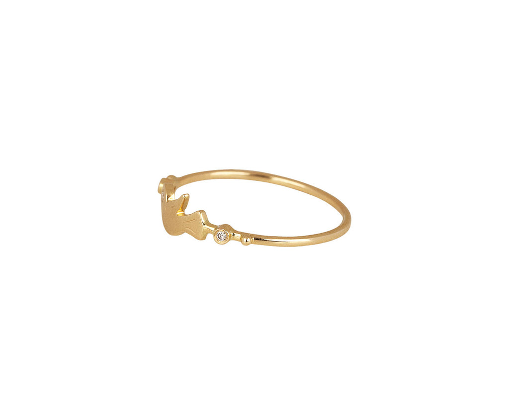 Celine Daoust Babette Bird Charm Ring Side View