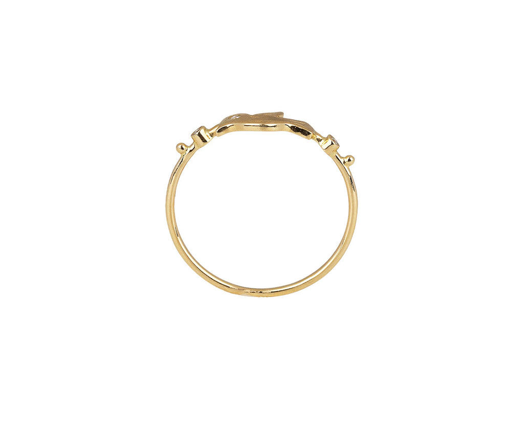 Celine Daoust Babette Bird Charm Ring Top View