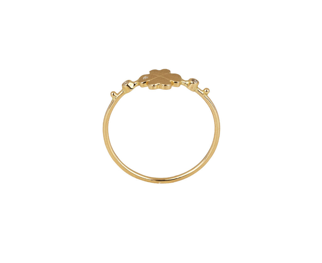 Celine Daoust Babette Heart Flower Ring Top View