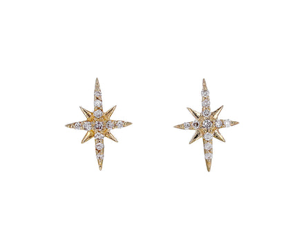 Diamond North Star Stud Earrings