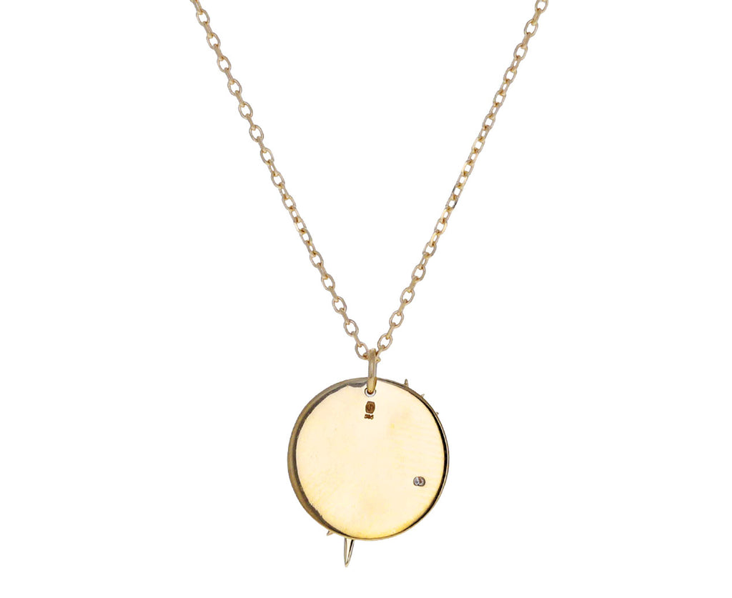 Diamond Star Disc Pendant Necklace