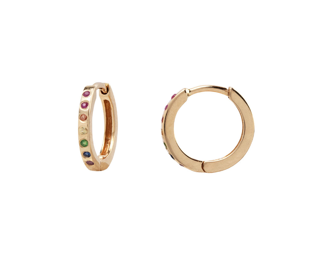 Celine Daoust Flush Rainbow Huggie Hoop Earrings Side View