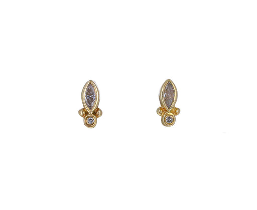 Marquise Diamond Spaceship Stud Earrings