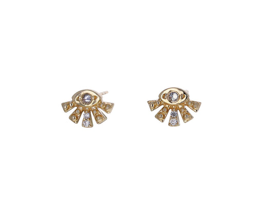 Sun Eye Diamond Aztec Earrings