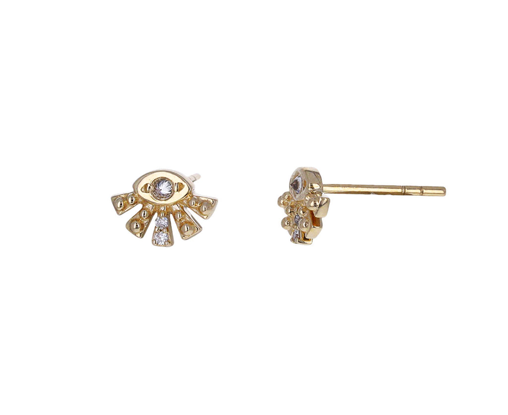 Sun Eye Diamond Aztec Earrings