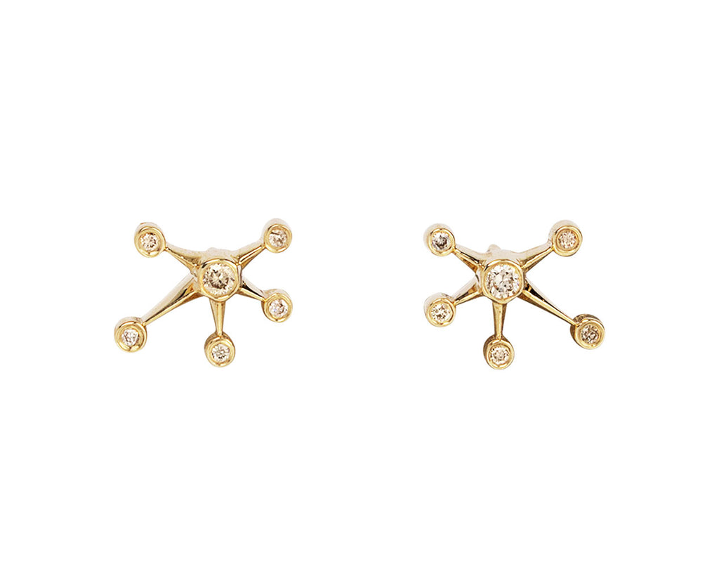 Diamond Star Constellation Stud Earrings