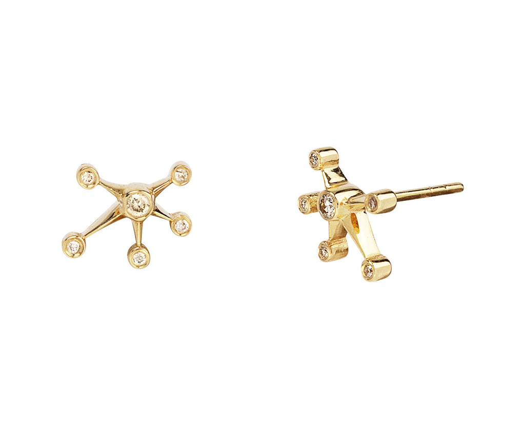 Diamond Star Constellation Stud Earrings