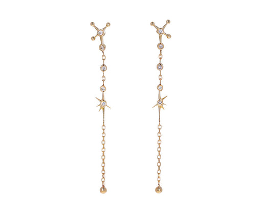 Long Chain Constellation Earrings