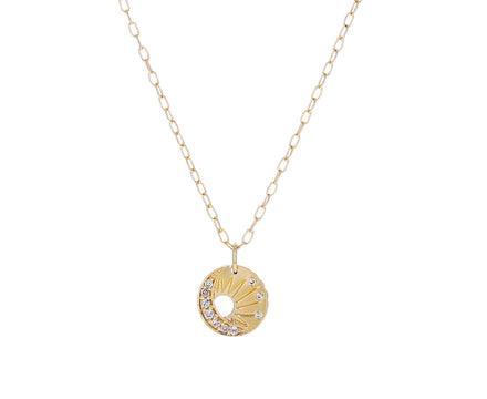Baby Sun and Moon Pendant Necklace