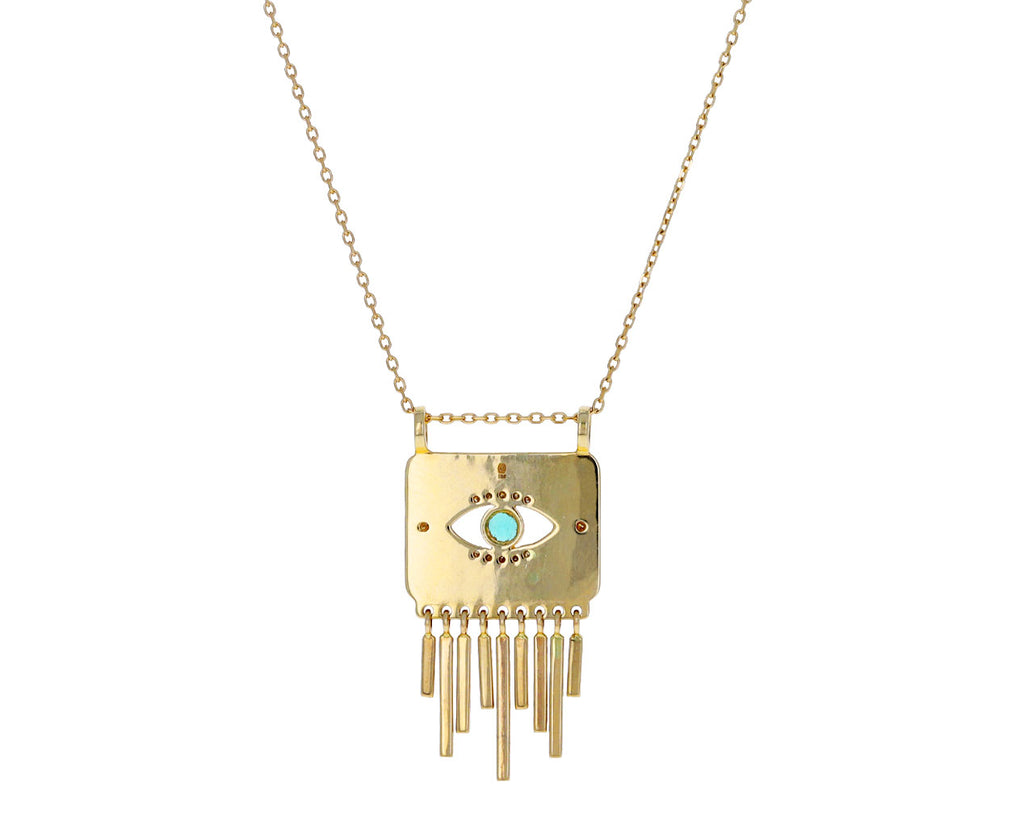 Emerald and Diamond Open Eye Necklace