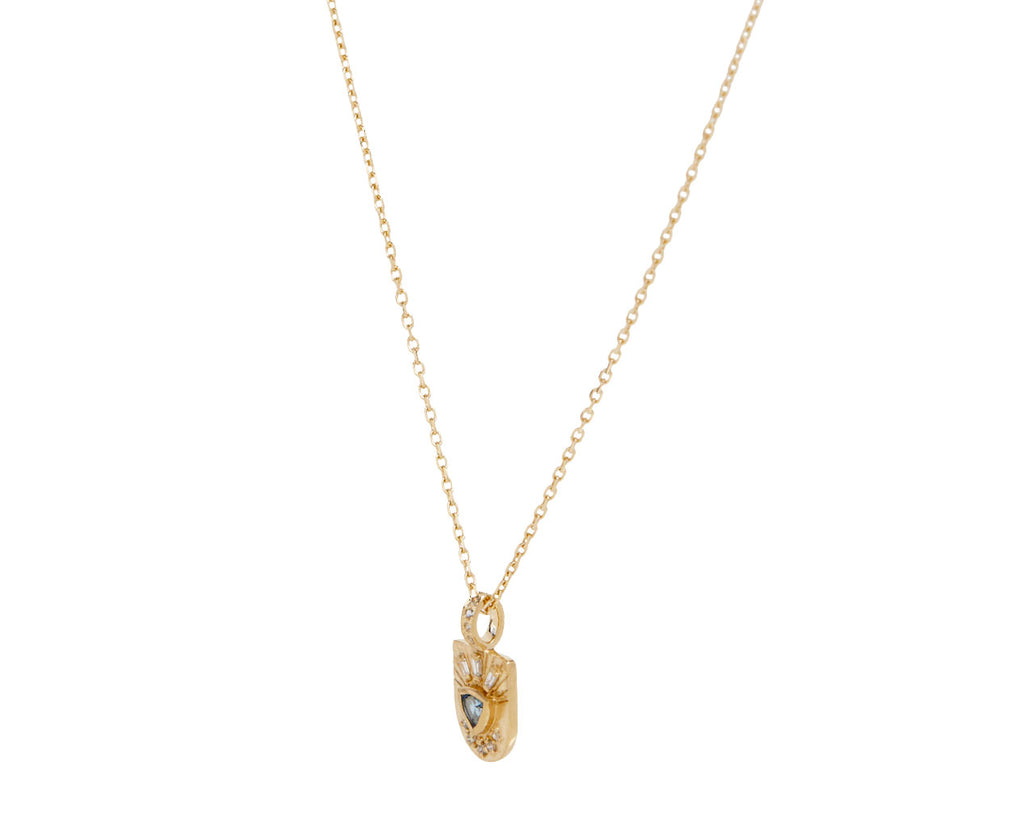 Celine Daoust Aquamarine Baby Totem Trylian Necklace Side View
