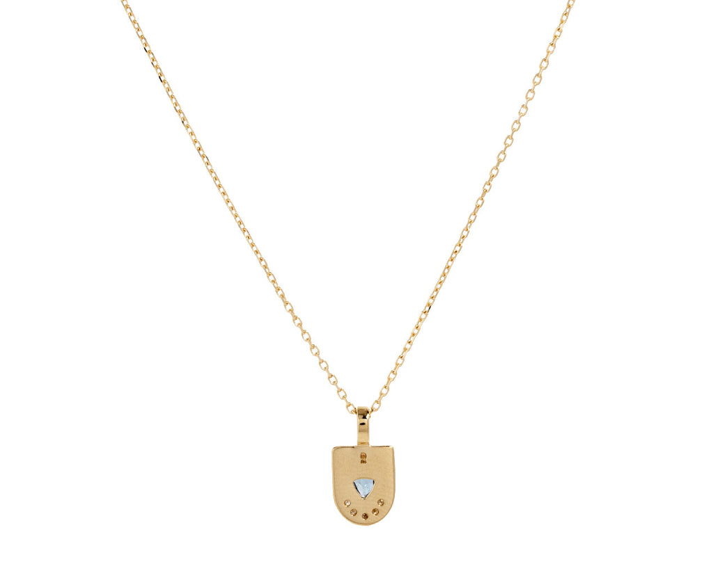 Celine Daoust Aquamarine Baby Totem Trylian Necklace Back