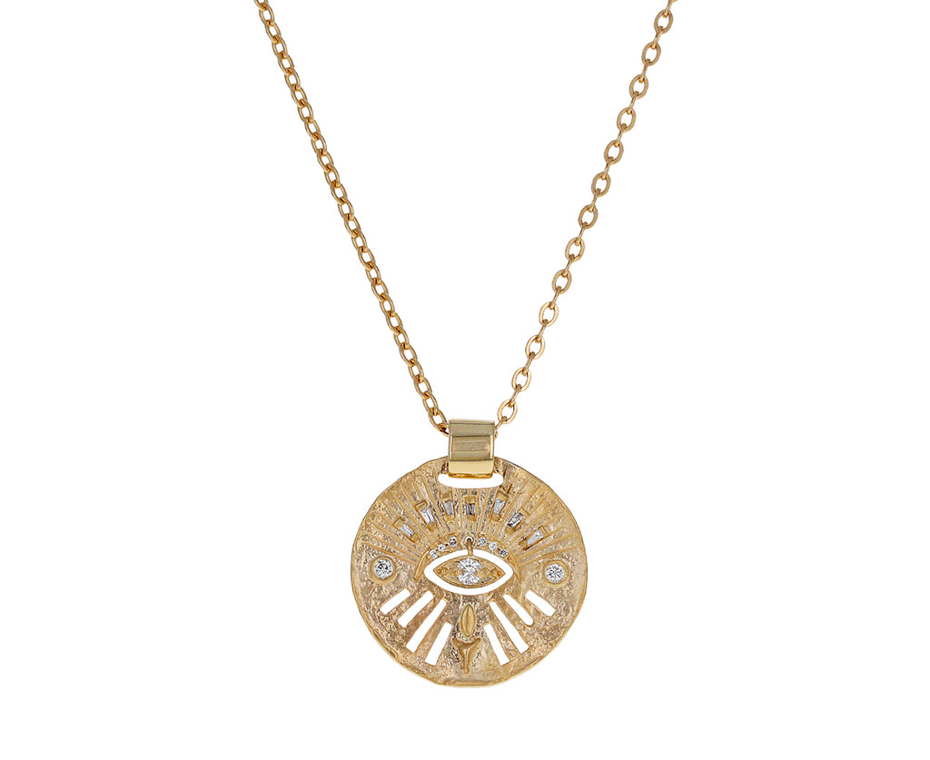 Diamond Evil Eye Cut Out Necklace