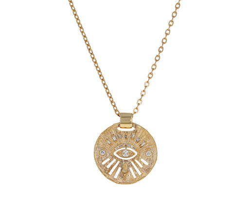 Diamond Evil Eye Cut Out Necklace
