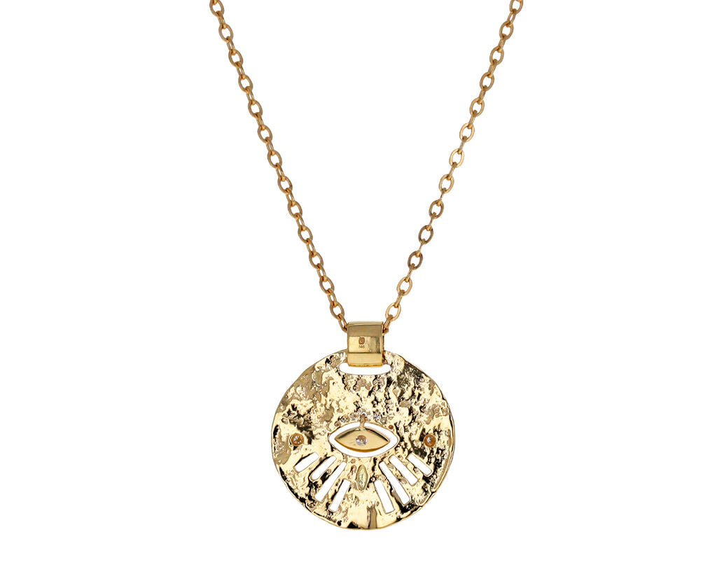 Diamond Evil Eye Cut Out Necklace