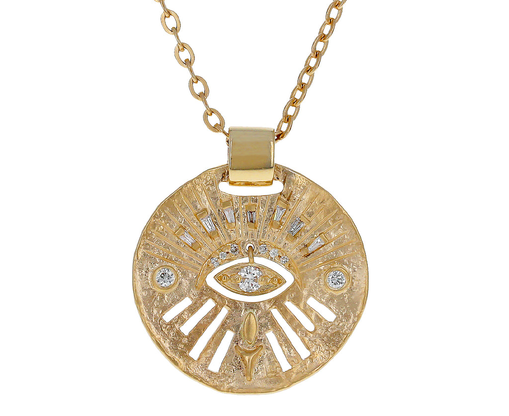 Diamond Evil Eye Cut Out Necklace