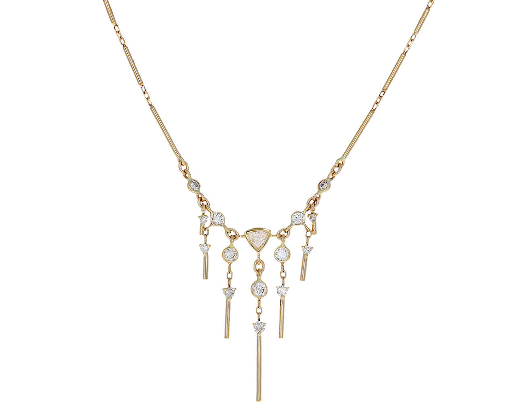 Diamond Fringe Pendant Necklace