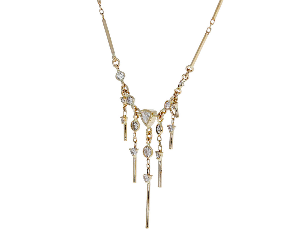 Diamond Fringe Pendant Necklace