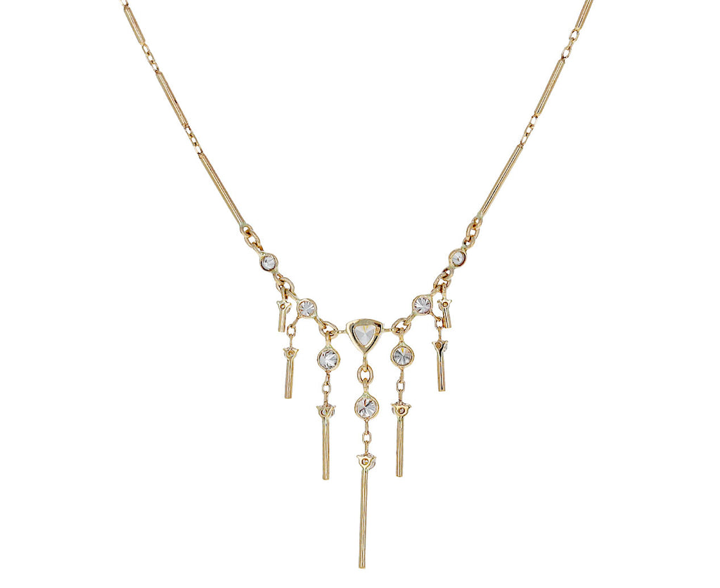 Diamond Fringe Pendant Necklace