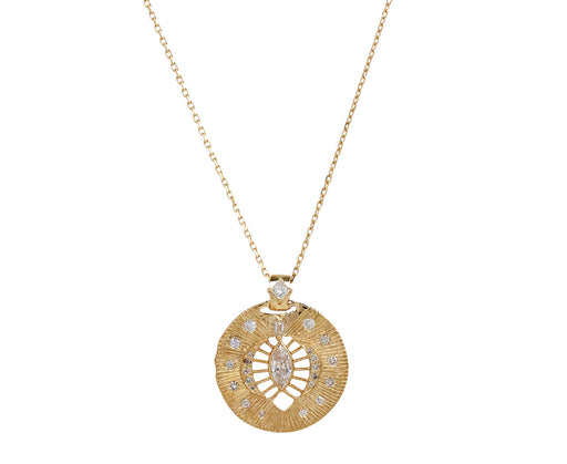 Celine Daoust Diamond Heart Beat Pendant Necklace