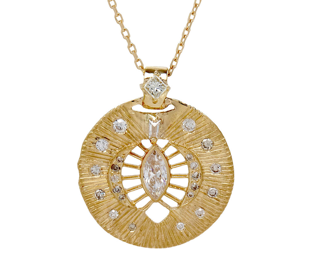 Celine Daoust Diamond Heart Beat Pendant Necklace Close Up