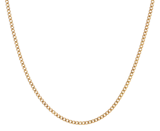 Extra Small Gold Curb Chain Necklace