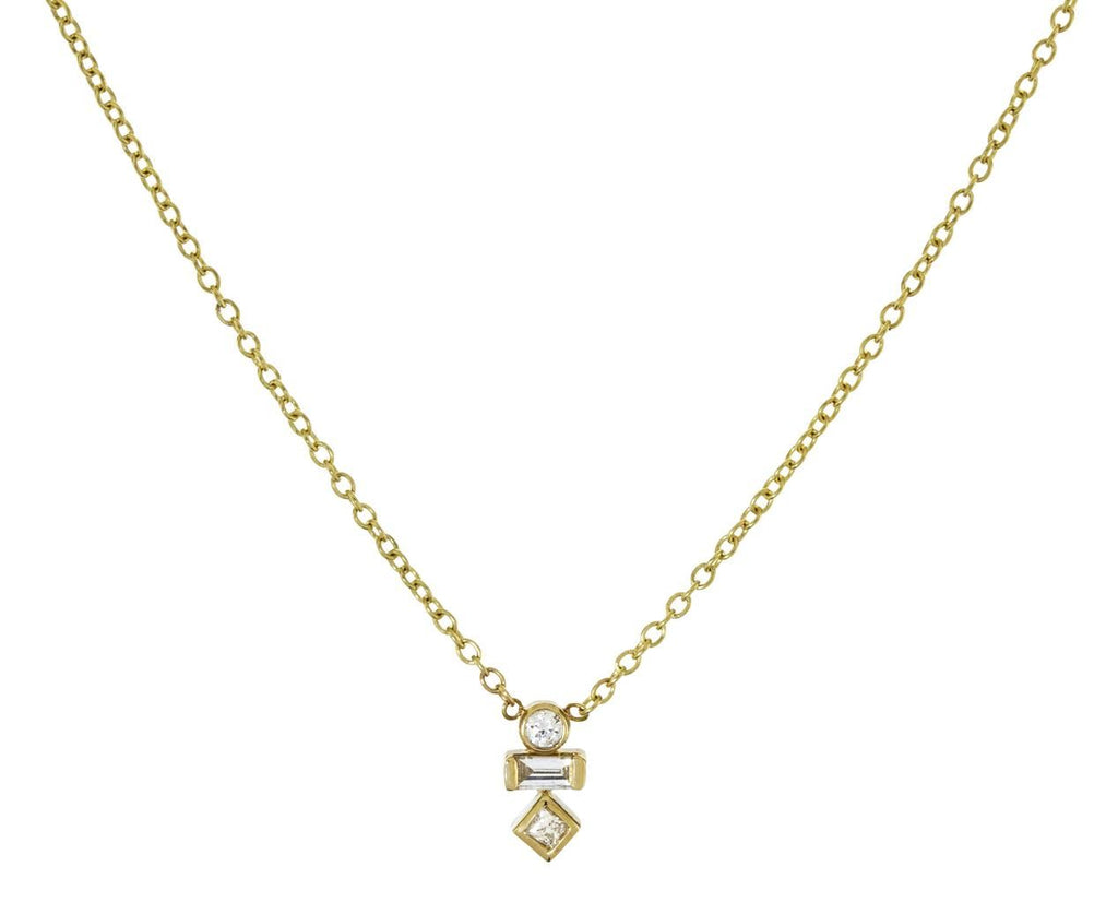 Mixed Diamond Pendant Necklace - TWISTonline 