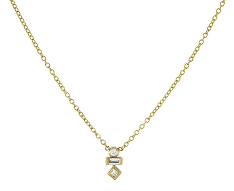 Mixed Diamond Pendant Necklace - TWISTonline 