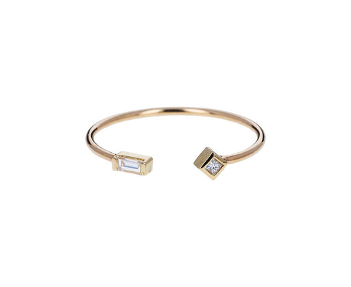 Baguette Diamond Cuff Ring - TWISTonline 