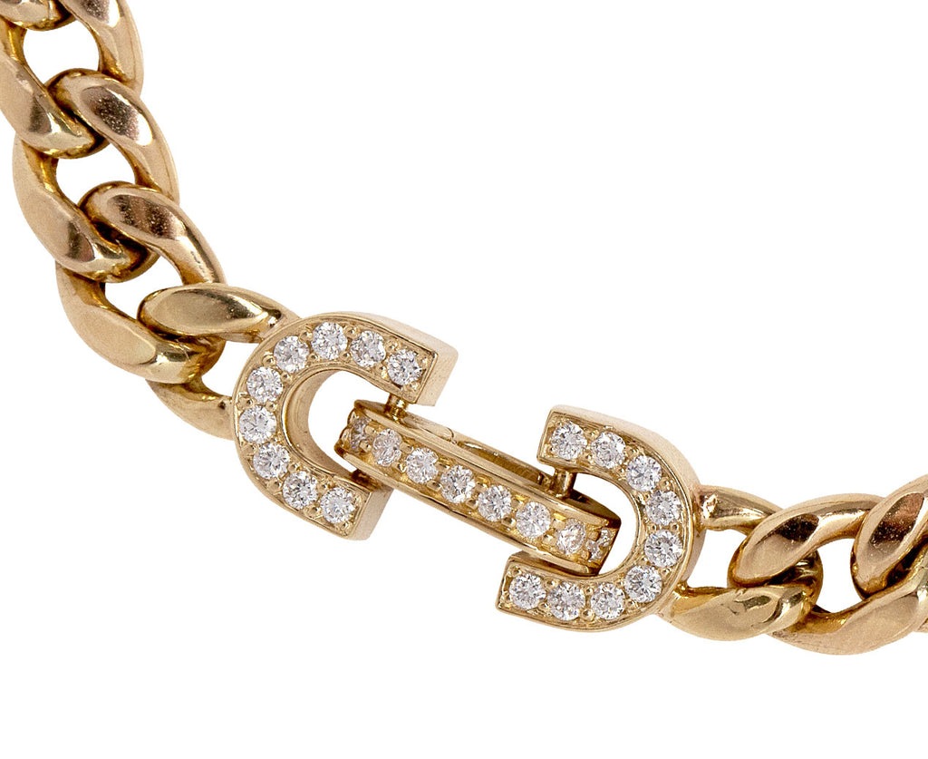 Diamond Vintage Link Curb Chain Bracelet