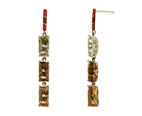 Memphis Bubble Baguette Dangle Earrings - TWISTonline 