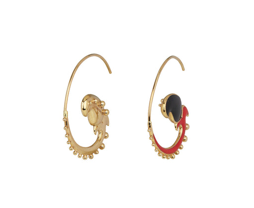 Sari Mankani Lacquer Enamel Hoop Earrings
