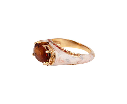 Alice Cicolini High Sari Hessonite Garnet Ring Side